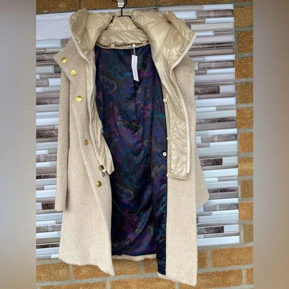 Trina Turk alpaca /wool autumn turtleneck coat size 12 - Picture 12 of 17